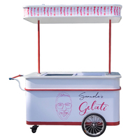 Chariot mobile pour boissons, desserts et glaces congelées à usage commercial