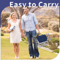 Tapis de pique-nique pliable portable, imperméable et doux avec poignée de transport pour toutes les saisons, plage, camping, voyage