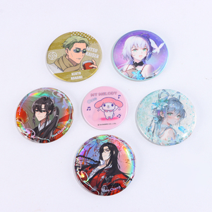 Hot Selling Holographic Tinplate Anime Badge <strong>Button</strong> <strong>Pin</strong> for Otaku Collection and Daily Bag Decoration - Product Image 2