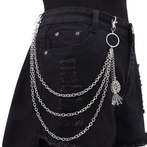 Spider Web Pendant Multi Layer Metal <b>Trouser</b> <b>Chain</b> Tibetan Silver Waist <b>Chain</b> Casual Hip Hop Denim Accessory - Product Image 1