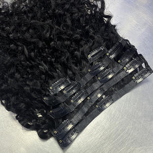 Perruque à clips en cheveux Remy européens authentiques, 6 pièces, boucles birmanes monobloc - Product Image 3