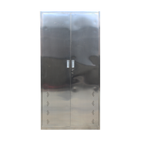 Armoire multifonctionnelle en acier inoxydable Outil de nettoyage Armoire 2 portes Armoire antirouille Placard