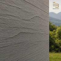Revêtement mural en pierre flexible 3D texturé gris MCM Shale, ultra-fin, léger, doux, pour murs intérieurs et extérieurs