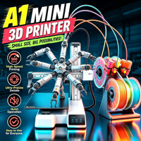 Version Globale Imprimante 3D Mobile Débloquée Bamboo A1mini avec Télécommande d'Usine A1C A2L P1SC P2SC H2SC H2D H2C et Fonctionnalité Filament