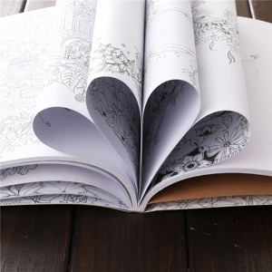 Hoàn Hảo Ràng Buộc Matte Nhiều Lớp Softcover Tùy Chỉnh Màu Cuốn Sách Tâm Dành Cho Người Lớn Màu Cuốn Sách Với Bút Chì - Product Image 5