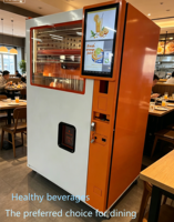 Máquina Expendedora de Zumo de Naranja Prensado al Instante, Original de Fábrica, Cuerpo de Acero Inoxidable, Pantalla Táctil, Función de Autolimpieza