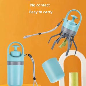 Ramassage facile d'herbe et de gravier avec sac 28 "Pooper Scooper Poubelle pivotante et râteau Pelle à crottes pour chiens Cueilleur de crottes pour animaux de compagnie - Product Image 4