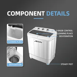Lavadora Compacta Mini de Doble Tina <span class=keywords><strong>con</strong></span> Capacidad de 4.6 kg, Ciclo de Lavado y <span class=keywords><strong>Centrifugado</strong></span> Combinados - Product Image 3