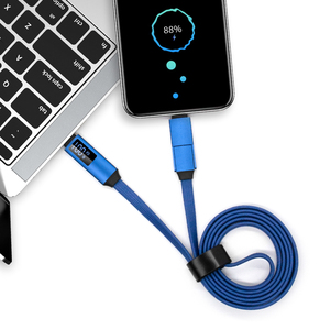 كابل شحن سريع USB-C نوع C بقوة 60 واط 3 في 1 مغلف بالنايلون بطول 1 متر مايكرو USB مجدول للهواتف المحمولة والكاميرات بالجملة - Product Image 5
