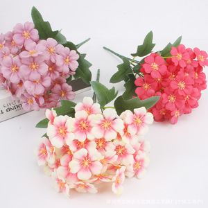 Bouquet de fleurs en soie, fleurs de crabapple jaunes, roses, rouges, blanches, décoration de la maison, accessoires de mariage - Product Image 4