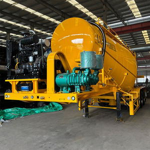 Remolque compresor de aire de 40m³ y 3 ejes, 12m³ de capacidad, superventas, para transporte de materiales en polvo a granel, semirremolque cisterna para polvo - Product Image 4