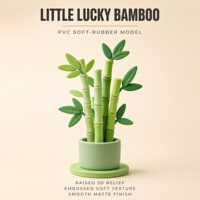 Petit Bambou Porte-Bonheur : Ornements 3D Personnalisés, Décoration Maison & Bureau, Accessoires Voiture, Figurines en Vinyle Souple PVC et Boîtes Mystères