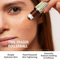 Sérum hydratant pour la peau à l'huile d'amande et de ricin naturelle, réduit les cernes, unifie le teint, apaisant, efficace, flacon roll-on