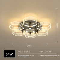 Luxe Salon Chambre Éclairage Fer Acrylique 24w 36w 54w 108w 128w Led Plafonnier