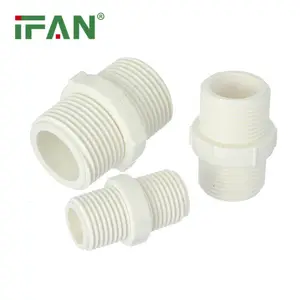 IFAN Water Supply Plumbing Material PVC Thread Fittings Nipple Plastic Piping PVC Pipe Fittings