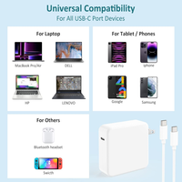Adaptateur secteur pour ordinateur portable en vente flash, USB-C pour MacBook PRO 13 pouces A1718 A1708, chargeur 30W 61W 87W, câble adaptateur avec type C 61W