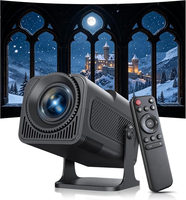 Android TV Portable 180 Degree Ceiling Projector Rotation HD 1080P Proyector 4K 15000 Lumen WiFi Mini Smart Projector