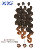 Julianna Wholesale Nouveauté Cheveux synthétiques de qualité supérieure en fibre haute température 3X Boucles ondulées naturelles Extensions de cheveux