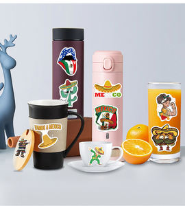 Pegatinas de grafiti para ordenador portátil, pegatinas de vinilo de dibujos animados divertidos de estilo mexicana, 60 uds. - Product Image 6