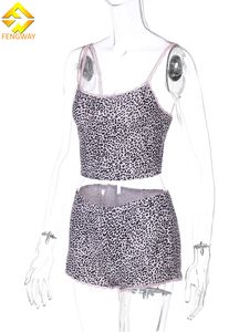 여름 옷 여름 옷 표범 상의와 반바지 세트 여성 2 개 의상 세트 - Product Image 3