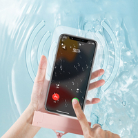 Coque de téléphone portable étanche en PU pour iPhone Écran tactile accessible Transparent scellé Équipement de natation et de rafting de plongée