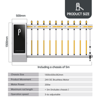 JWSY J-KZ401 Barrera de Seguridad de Acero Inoxidable Resistente, Plateada Brillante, de 5 m, para Fábricas y Estacionamientos - OEM Personalizado