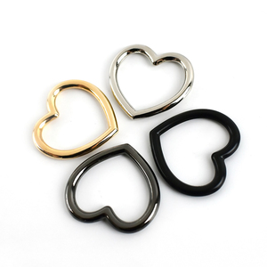 Meetee BF828 28 Mét Hình Trái Tim Khóa Phụ Kiện Phần Cứng Rỗng Đào Vòng Tròn Nhẫn Cho Vòng Cổ Da Belt Kết Nối Khóa - Product Image 2