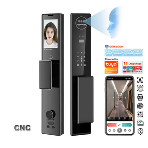 CNC 6085 tanggam kamera monitor interkom Video aktif, kunci pintu pintar dengan Tuya pengenalan Nadi wajah 3D - Product Image 1