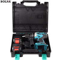 Perceuse à percussion électrique sans fil professionnelle sans balais 21V 1500W à vitesse variable Li-ion 2Ah 35N.M pour la construction, le bricolage et l'OEM