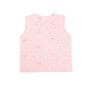 Puresun – Nouveauté : Manteaux matelassés <span class=keywords><strong>sans</strong></span> manches pour filles, imprimé nœud, chauds et confortables, pour l'hiver, 10-<span class=keywords><strong>12</strong></span> <span class=keywords><strong>ans</strong></span>, faible MOQ, vente en gros personnalisée - Product Image 4