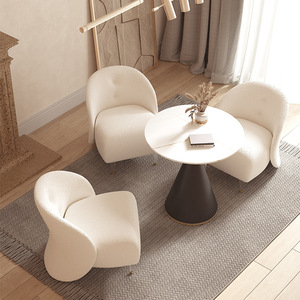 Sillón Individual Compacto <span class=keywords><strong>para</strong></span> Salas de Estar y Dormitorios, Estilo Nórdico, Salón de Belleza, Moderno, Minimalista, Tapizado, Mueble de Madera <span class=keywords><strong>para</strong></span> el Hogar - Product Image 2