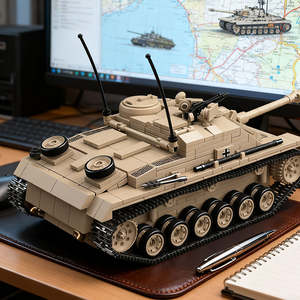 Tanque Destructor Alemán <span class=keywords><strong>StuG</strong></span> <span class=keywords><strong>III</strong></span> de la Segunda Guerra Mundial a Escala 1/28, Vehículo Militar, Mini Armas, Figuras de Soldados del Ejército, Juguete de Construcción - Product Image 5