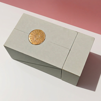 Boîte cadeau de parfum haut de gamme à double porte ouvrante, aimantée, luxe, blanche unie, pour flacon de 30 ml et 50 ml