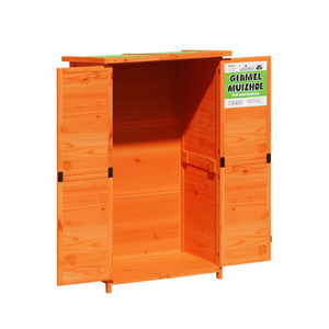 Caseta de Jardín de Madera Maciza de Pino 32.7x22.4x55.1 Marrón, Solución de Almacenamiento - Product Image 1