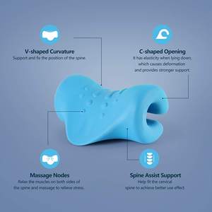 Alat Traksi Serviks Tiup Portabel dan Peregang Leher, Relaksasi Leher dan Bahu, Bantal Chiropraktik - Product Image 2