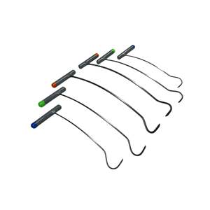 Lurencia Edition, herramientas PDR de acero de 6 piezas, punta afilada, curva en C, varillas de reparación de abolladuras sin pintura izquierda y derecha para reparación de neumáticos - Product Image 1