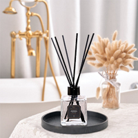 150ml Private Label Luxe Maison Bouteille En Verre Huile Essentielle Aroma Diffuseur Bouteille Reed Diffuseur Aceh Cangue Bois Dépoussiérage Fleur