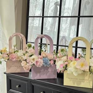 Suministros de floristería Cajas Materiales reciclados para el día de la madre Arreglos florales Bolso Ramo Embalaje Muestra gratis Relieve - Product Image 3