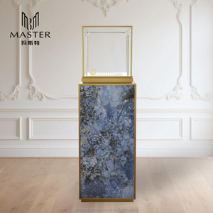 Nhà Máy bán hàng trực tiếp cao cấp kính hiển thị Showcase đá cẩm thạch kết cấu đồ trang sức đồ nội thất đảm bảo chất lượng bảo tàng tủ trưng bày - Product Image 5