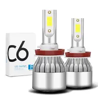C6 LED H11 880 9005 9006 h1 h3 h7 36W 72W 3800lmホワイトライトカーLEDヘッドライト電球カーライト用