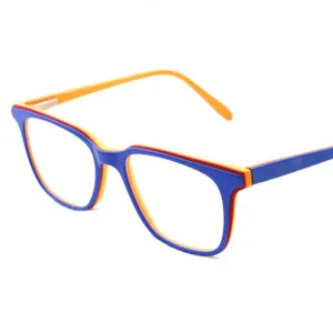 HD transparente Sonnenbrille Modische faltbare neue bunte handgemachte medizinische Brille mit Feder scharnieren Kinder brille