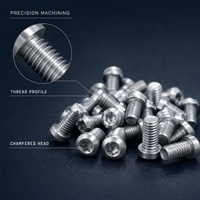 Vis Torx à tête chanfreinée pour couteau pliant M2.5 x 3.8mm, vis de précision métriques en acier pour manche, entièrement personnalisables