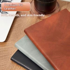Cuaderno de Tapa Dura de Cuero Suave Nubuck A5, Papel Libre de Ácido, Líneas Horizontales, Bloc de Notas para Oficina y Negocios - Product Image 2