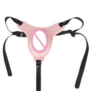 สายรัดอวัยวะเพศชายแบบสวมใส่ทำจากซิลิโคนเหลว FAAK-G1154 สำหรับกิจกรรมทางเพศแบบ BDSM ของเล่นทางเพศสำหรับผู้ใหญ่ กางเกงหนัง - Product Image 3