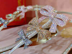 Sandalias planas de satén Original de alta calidad para niñas, Sandalias planas rosas de hadas con diamantes de imitación, sandalias de Tanga de satén adornadas para mujeres - Product Image 6