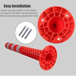 Poste de Tráfico Flexible de Alta Visibilidad, Delineador de <span class=keywords><strong>Carretera</strong></span> de Plástico Duradero para la Separación de Carriles en Autopistas - Product Image 4