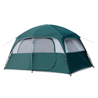 Tente de camping familiale imperméable en polyester 3 saisons, tente extérieure monocouche avec logo personnalisé pour le camping et les voyages