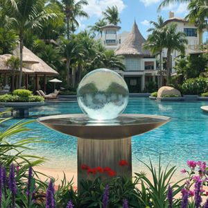 Offre Spéciale en plein air Moderne Minimaliste Jardin Décoration En Métal Sphère <span class=keywords><strong>Fontaine</strong></span> D'eau - Product Image 3