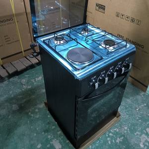 Estufa de Cocina Combinada de 50 cm de Ancho con 3 Quemadores de Gas y 1 Eléctrico, Horno Integrado, Encendido Manual, para Uso en la Cocina - Product Image 1