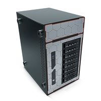 8盘位 NAS8 CS612 网络附加存储服务器，带USB接口，128GB SSD，8个硬盘槽，用于云存储